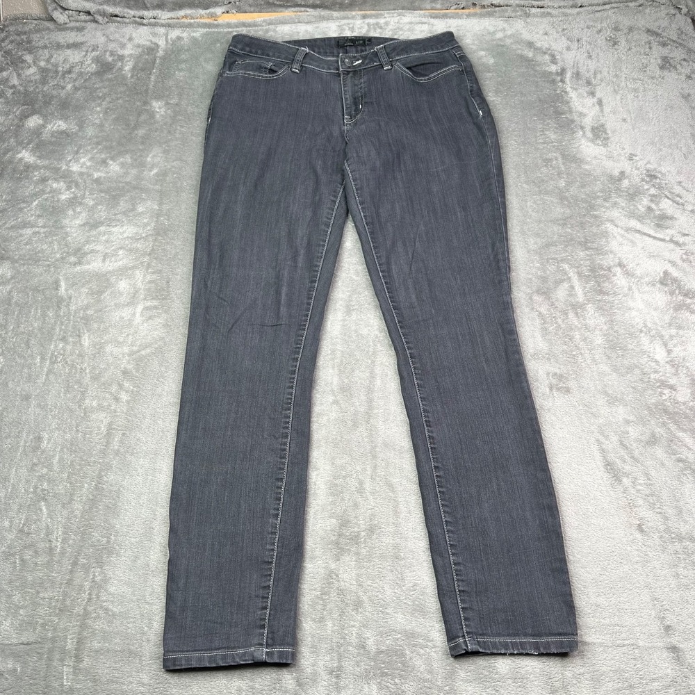 Prana Kayla Skinny Jeans Womens Size 8 Stretch Denim Cotton Blend Charcoal Gray
